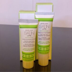 Mary Kay White Tree & Citrus Satin Lips Set Shea Sugar Scrub & Butter Balm